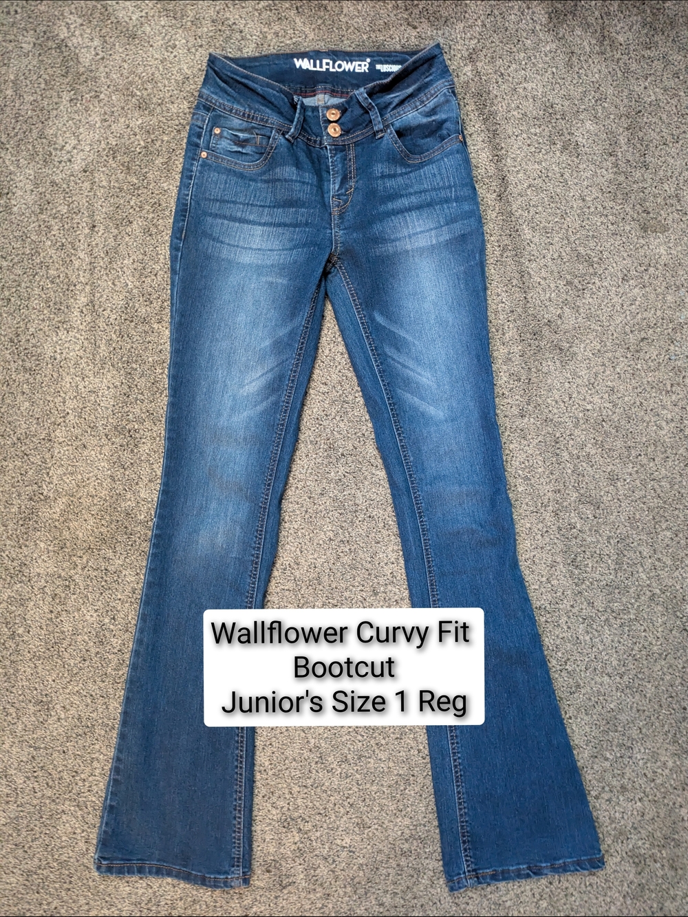 Wallflower Curvy Fit Bootcut Jeans - Blue